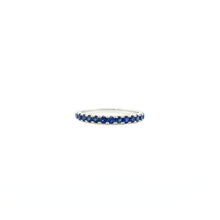 Load image into Gallery viewer, EVERMORE BLUE SAPPHIRE HALF ETERNITY RING