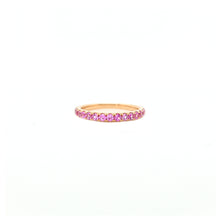 Load image into Gallery viewer, EVERMORE PINK SAPPHIRE HALF ETERNITY RING