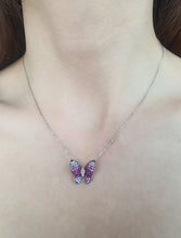 Load image into Gallery viewer, PAPILLON PINK SAPPHIRE RUBY NECKLACE
