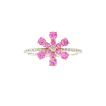 Load image into Gallery viewer, SNOWFLAKE PINK SAPPHIRE RING