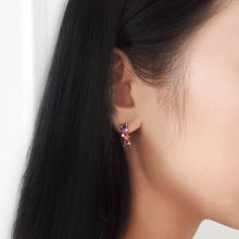 Load image into Gallery viewer, STAR BURST EARRING WHITE GOLD