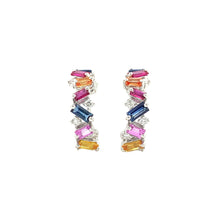 Load image into Gallery viewer, STAR BURST EARRING WHITE GOLD