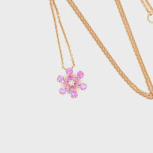 Load and play video in Gallery viewer, SNOWFLAKE PINK SAPPHIRE NECKLACE
