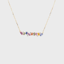 Load and play video in Gallery viewer, STAR BURST PASTEL NECKLACE YELLOW GOLD
