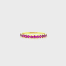 Load and play video in Gallery viewer, EVERMORE RUBY HALF ETERNITY RING
