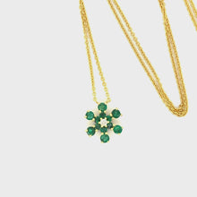 Load and play video in Gallery viewer, SNOWFLAKE EMERALD NECKLACE
