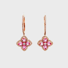 Load and play video in Gallery viewer, AYANA PINK SAPPHIRE DIAMOND EARRING
