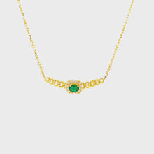 Load and play video in Gallery viewer, EMBER EMERALD CUBAN LINK DIAMOND NECKLACE
