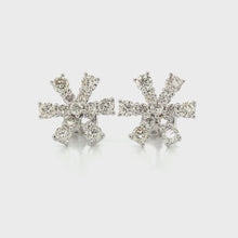 Load and play video in Gallery viewer, SNOWFLAKE DIAMOND EARRING
