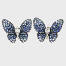 Load and play video in Gallery viewer, PAPILLON BLUE SAPPHIRE EARRING
