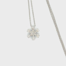 Load and play video in Gallery viewer, SNOWFLAKE DIAMOND NECKLACE
