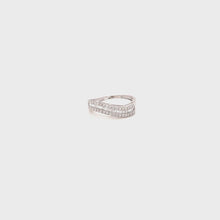 Load and play video in Gallery viewer, SKYLAR WAVE DIAMOND RING WHITE GOLD
