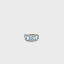 Load and play video in Gallery viewer, ANAHITA AQUAMARINE EMERALD DIAMOND RING
