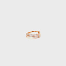 Load and play video in Gallery viewer, SKYLAR WAVE DIAMOND RING ROSE GOLD
