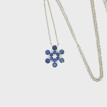 Load and play video in Gallery viewer, SNOWFLAKE BLUE SAPPHIRE NECKLACE
