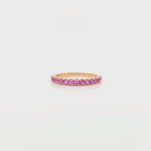 Load and play video in Gallery viewer, EVERMORE PINK SAPPHIRE HALF ETERNITY RING
