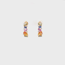 Load and play video in Gallery viewer, STAR BURST PASTEL EARRINGS YELLOW GOLD
