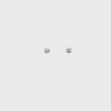 Load and play video in Gallery viewer, MINI DARLA BEZEL SET DIAMOND EARRING WHITE GOLD
