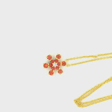 Load and play video in Gallery viewer, SNOWFLAKE ORANGE SAPPHIRE NECKLACE
