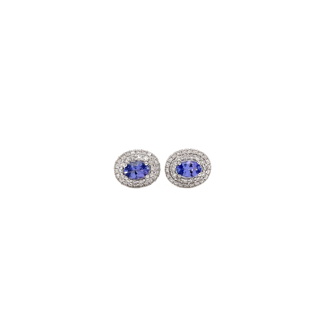 ALCIE TANZANITE DIAMOND EARRING