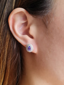 ALCIE TANZANITE DIAMOND EARRING