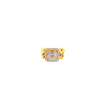 Load image into Gallery viewer, AMAYA DIAMOND CUBAN LINK RING YELLOW GOLD
