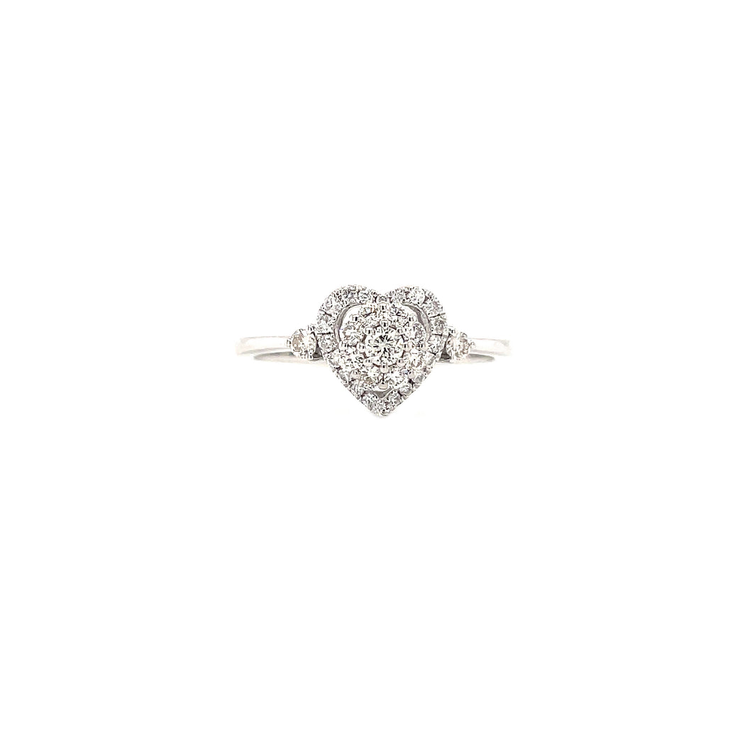 AROHA DIAMOND HEART RING