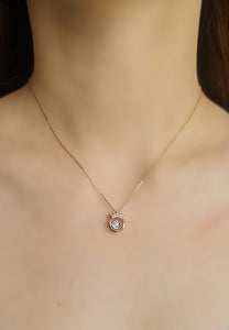 ASTRID DIAMOND NECKLACE ROSE GOLD