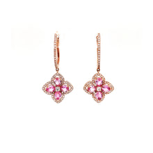 Load image into Gallery viewer, AYANA PINK SAPPHIRE DIAMOND EARRING
