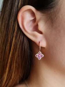 AYANA PINK SAPPHIRE DIAMOND EARRING