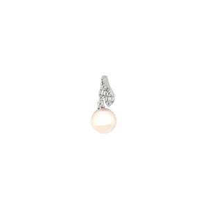 AIKO PEARL BAGUETTE MIX ROUND DIAMOND PENDANT