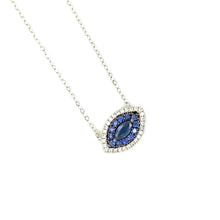 Load image into Gallery viewer, EVIL EYE BLUE SAPPHIRE NECKLACE
