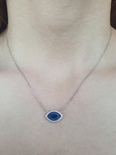 Load image into Gallery viewer, EVIL EYE BLUE SAPPHIRE NECKLACE
