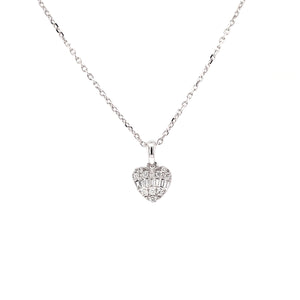 CARIS BAGUETTE AND ROUND DIAMOND NECKLACE