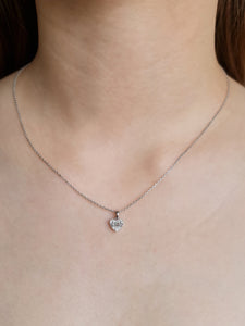 CARIS BAGUETTE AND ROUND DIAMOND NECKLACE