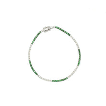 Load image into Gallery viewer, CLASSIC GREEN GARNET DIAMOND MIX TENNIS BRACELET
