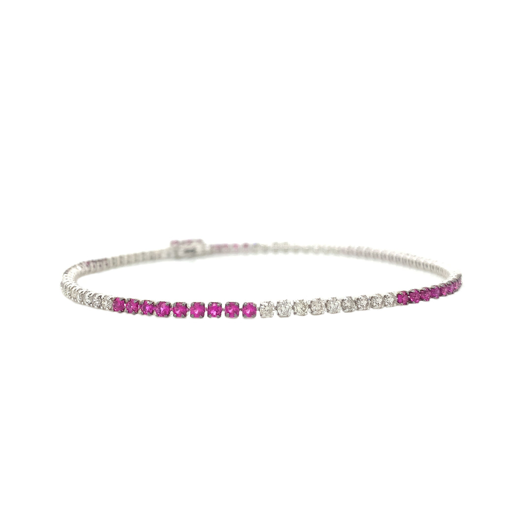 CLASSIC RUBY DIAMOND MIX TENNIS BRACELET