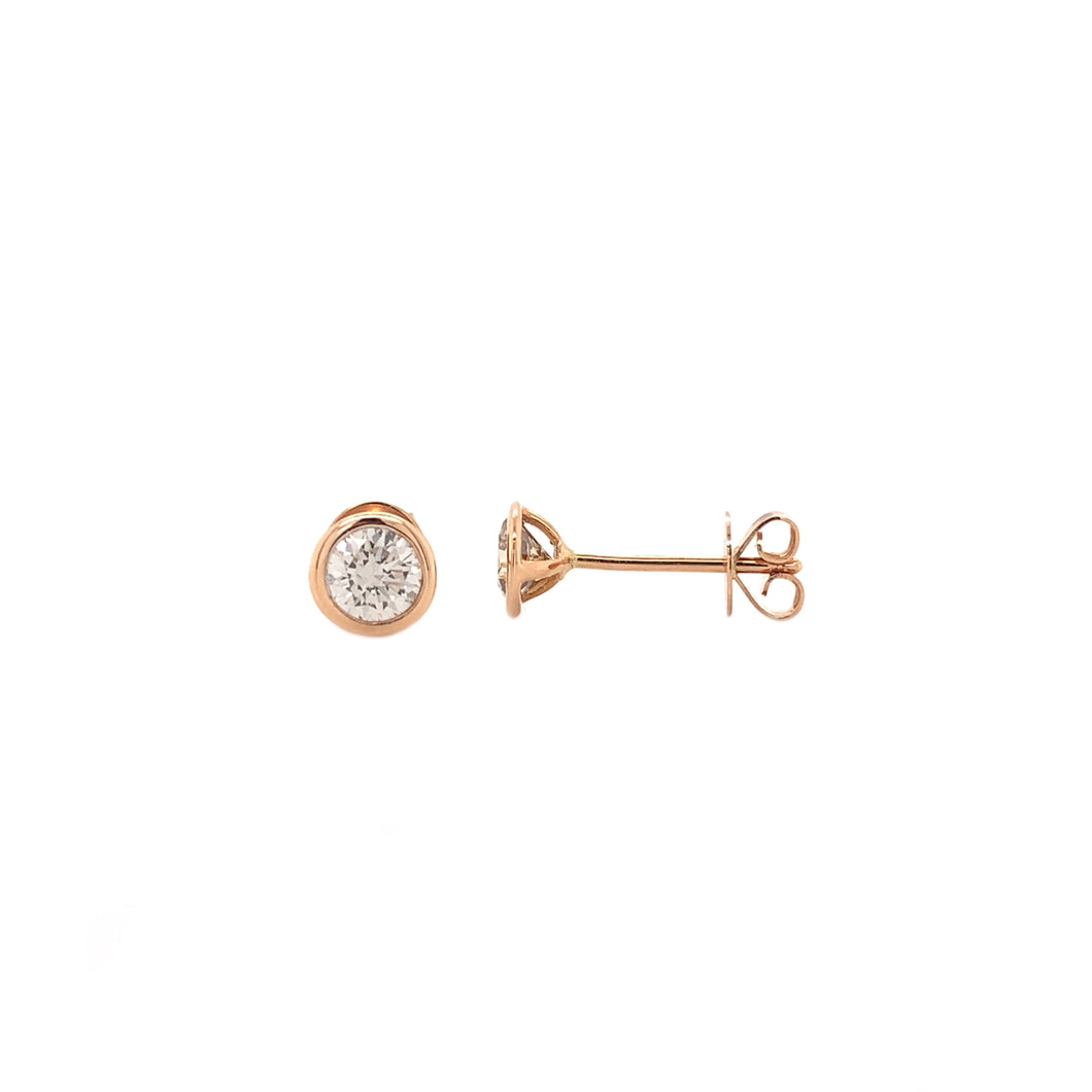 DARLA BEZEL SET DIAMOND EARRING