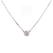 Load image into Gallery viewer, DARLA BEZEL SET DIAMOND NECKLACE WHITE GOLD
