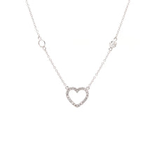 Load image into Gallery viewer, DODI WHITE SAPPHIRE DIAMOND HEART NECKLACE
