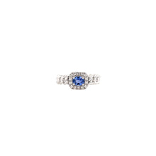 Load image into Gallery viewer, EMBER BLUE SAPPHIRE CUBAN LINK DIAMOND RING (FANCY CUT)
