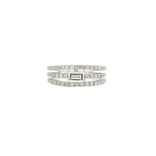 Load image into Gallery viewer, ESME TRIPLE SPLIT SHANK EMERALD CUT DIAMOND RING
