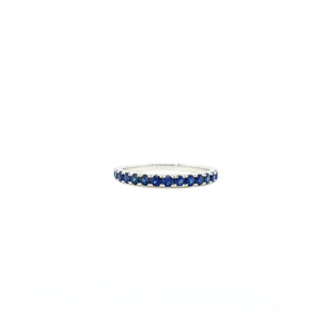 EVERMORE BLUE SAPPHIRE HALF ETERNITY RING