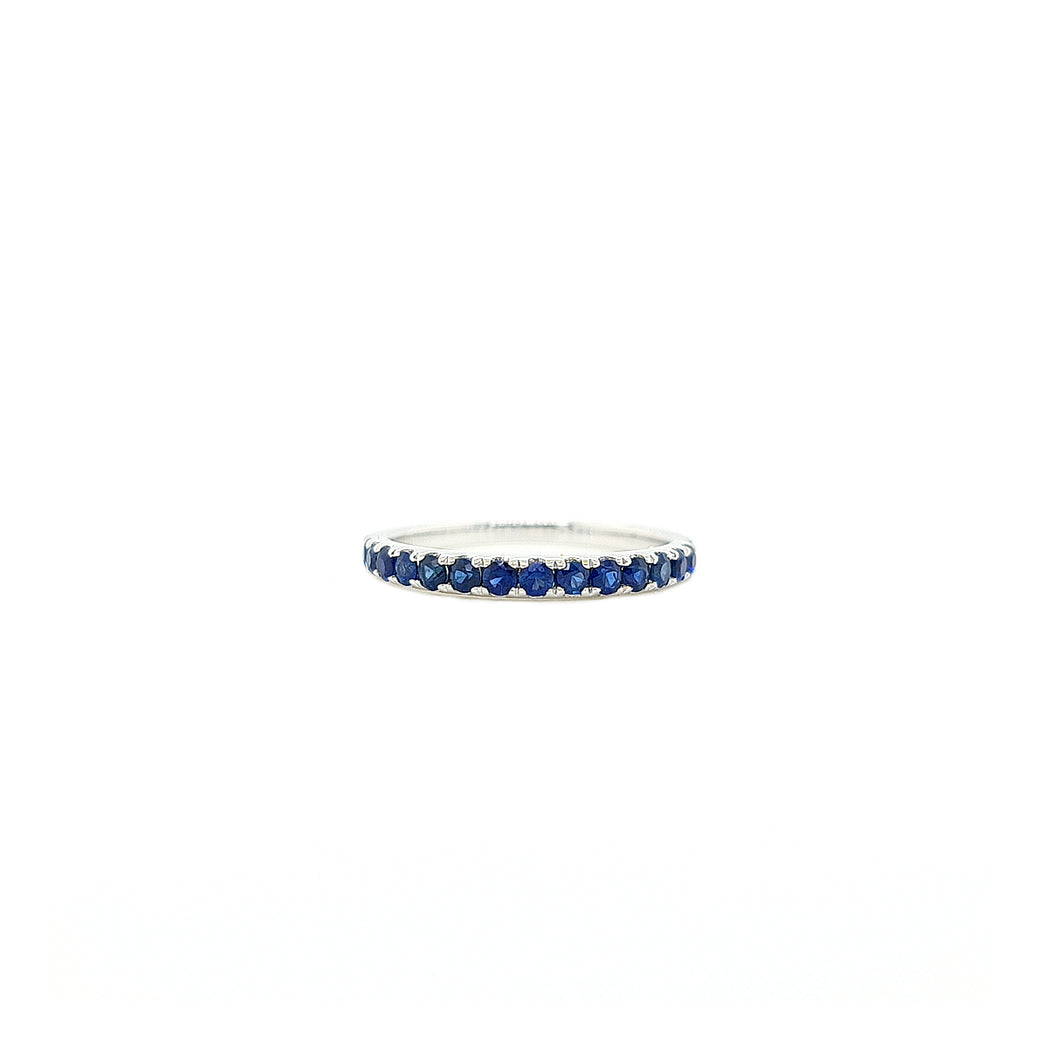 EVERMORE BLUE SAPPHIRE HALF ETERNITY RING