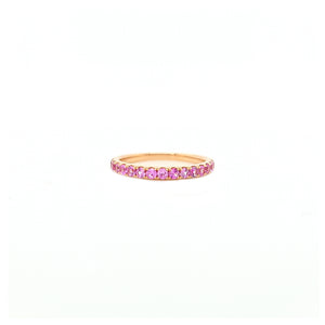 EVERMORE PINK SAPPHIRE HALF ETERNITY RING