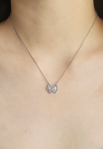 FREYA BAGUETTE AND ROUND DIAMOND NECKLACE