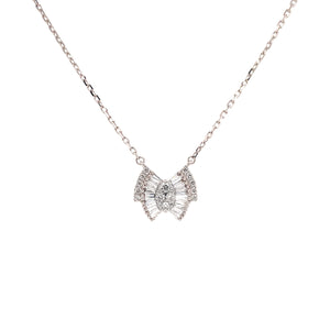 FREYA BAGUETTE AND ROUND DIAMOND NECKLACE