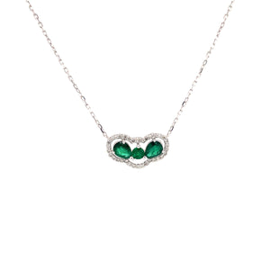 GEMA EMERALD DIAMOND NECKLACE