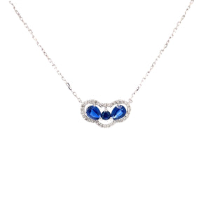 GEMA KYANITE BLUE SAPPHIRE DIAMOND NECKLACE