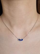 Load image into Gallery viewer, GEMA KYANITE BLUE SAPPHIRE DIAMOND NECKLACE
